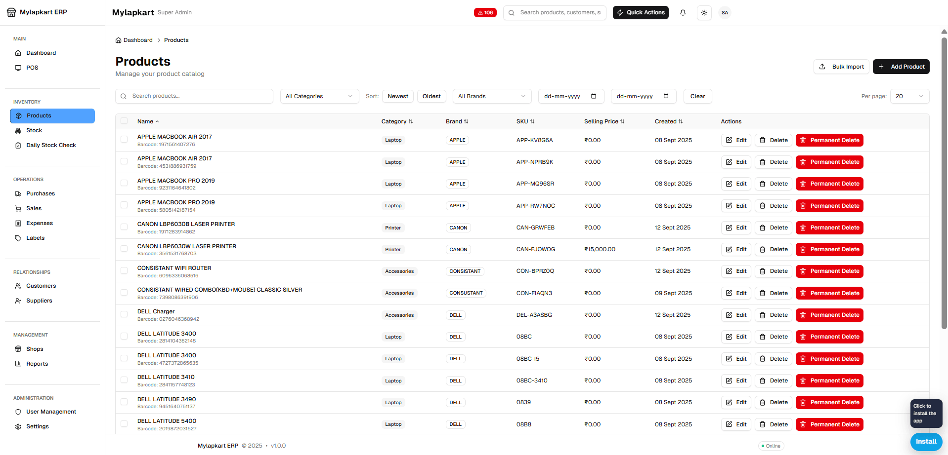 MyLapKart ERP screenshot 7