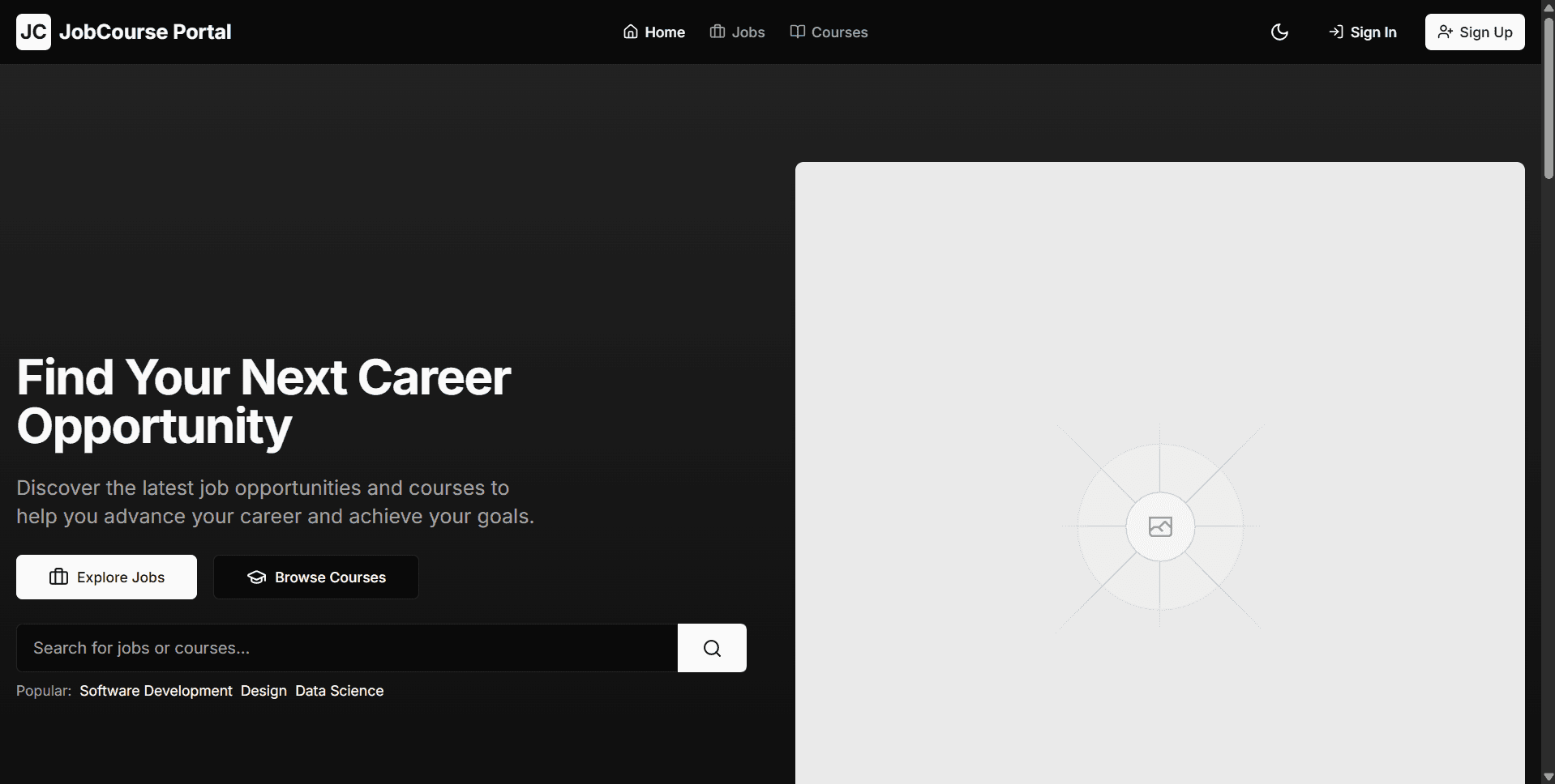 Job Course Portal screenshot 2